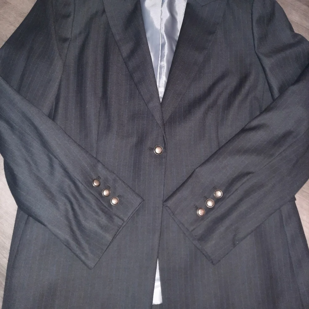 Calvin Klein Grey Striped Blazer